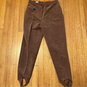 Rae Gurson Vintage Velvety Stirrup Pants-(30) approx S/6, black(j10